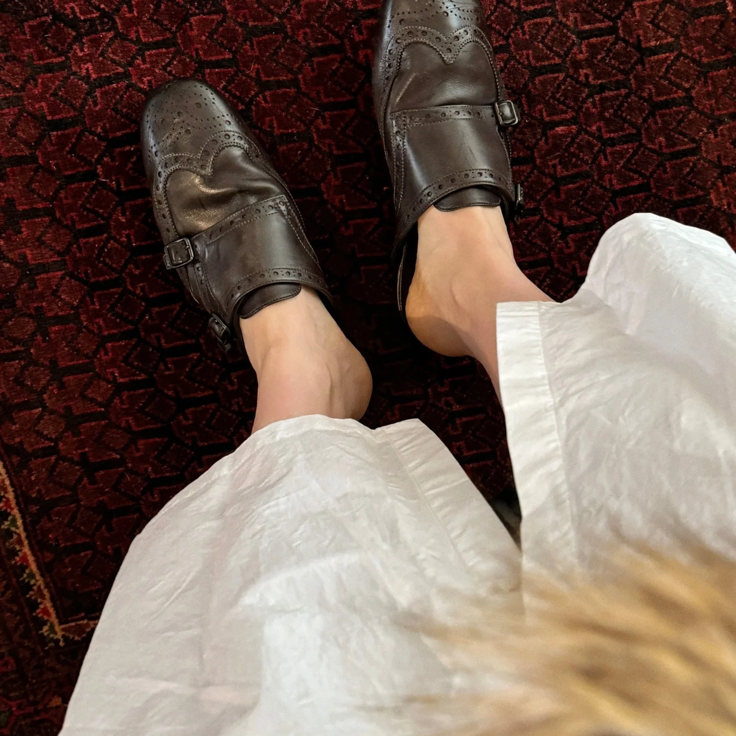 Damen elegante Mokassins mit doppeltem Riemen und feiner Prägung Heidi Mode - Image 4