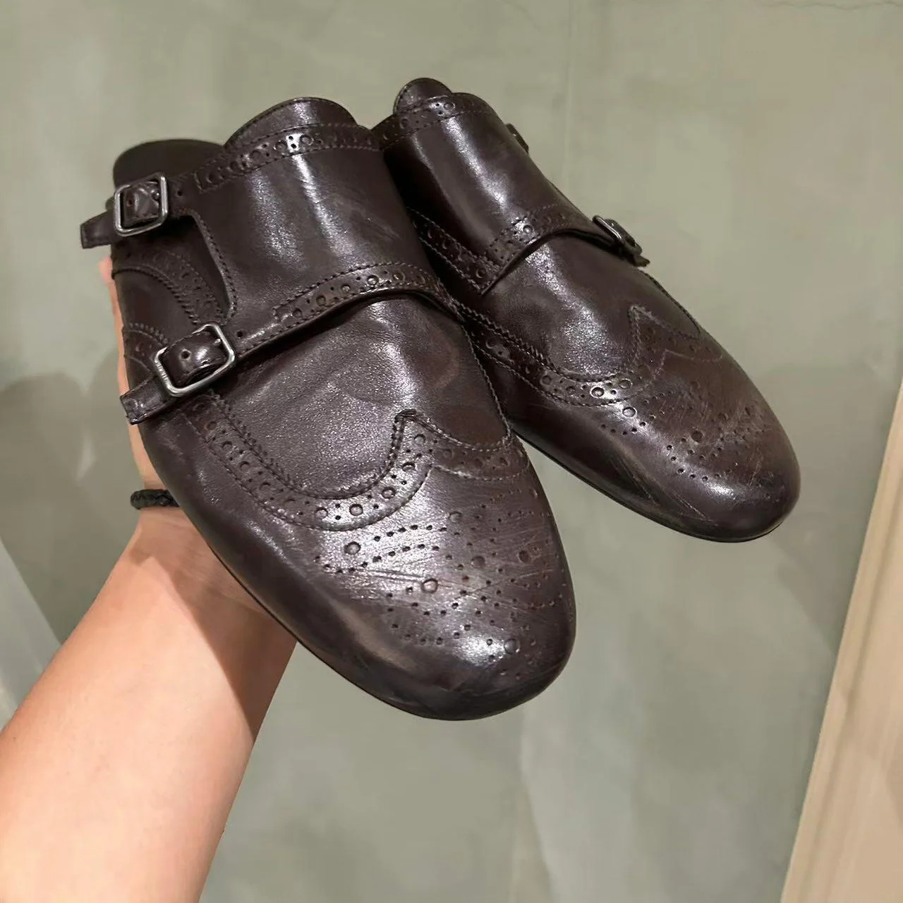 Damen elegante Mokassins mit doppeltem Riemen und feiner Prägung Heidi Mode - Image 6