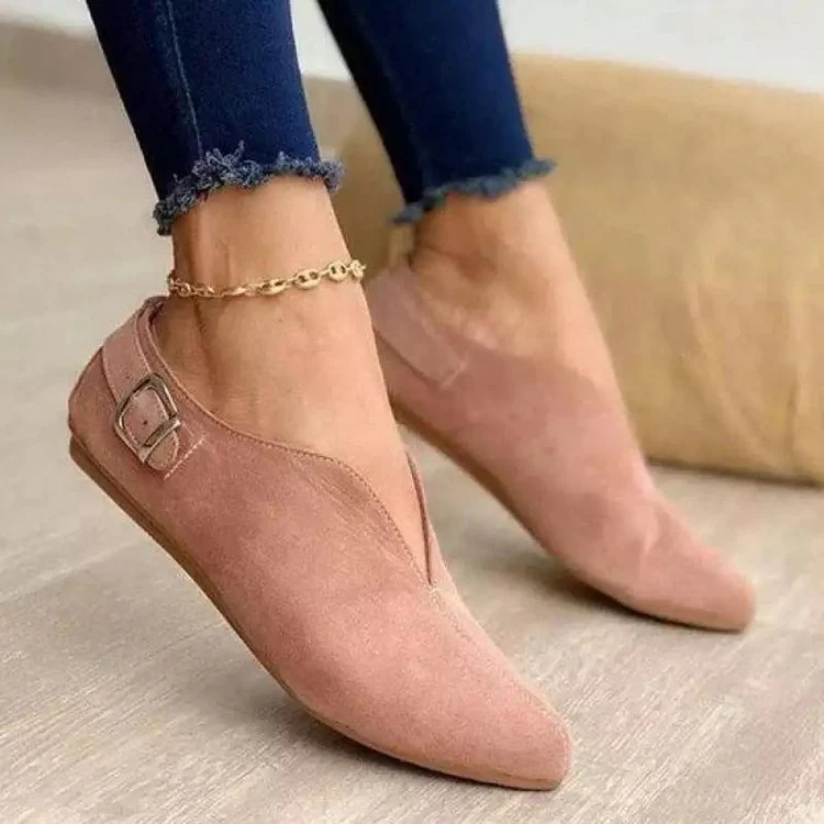 Damen Elegante Mokassins mit Modischem Riemchen und Spitzem Zehenbereich Heidi-Mode - Image 3