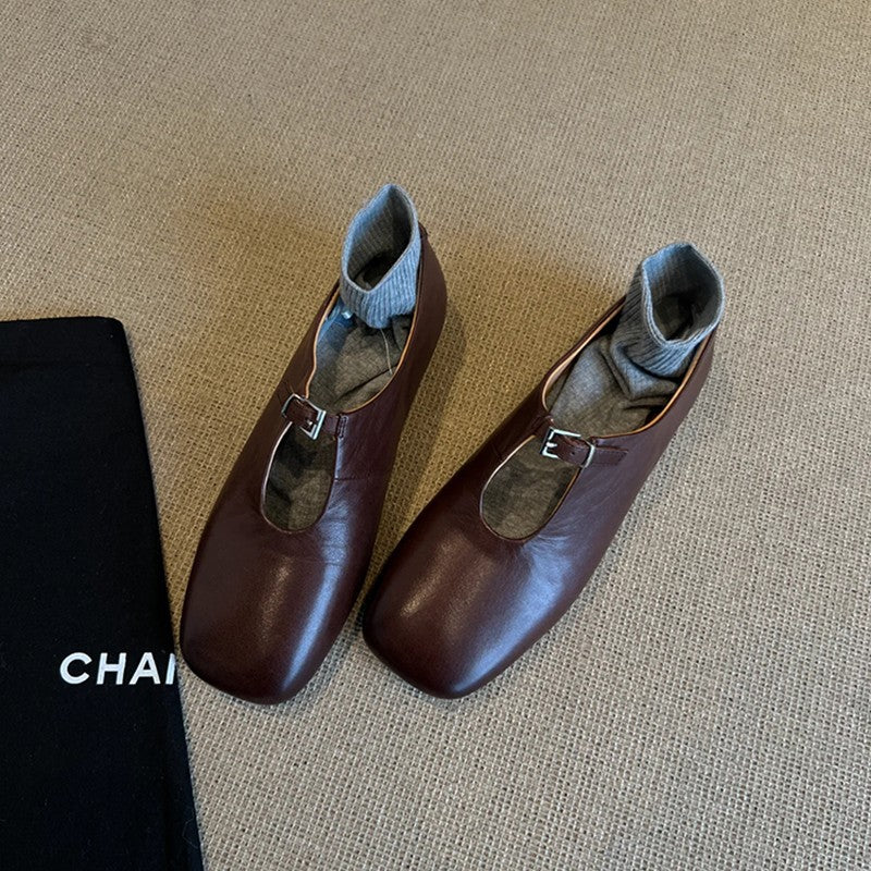 Damen Elegante Mokassins mit modischem Riemen und bequemer Innensohle Heidi Mode - Image 2