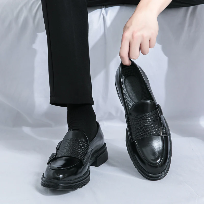 Damen elegante Mokassins mit modischen Schnallen und robustem Profil Heidi Mode - Image 2