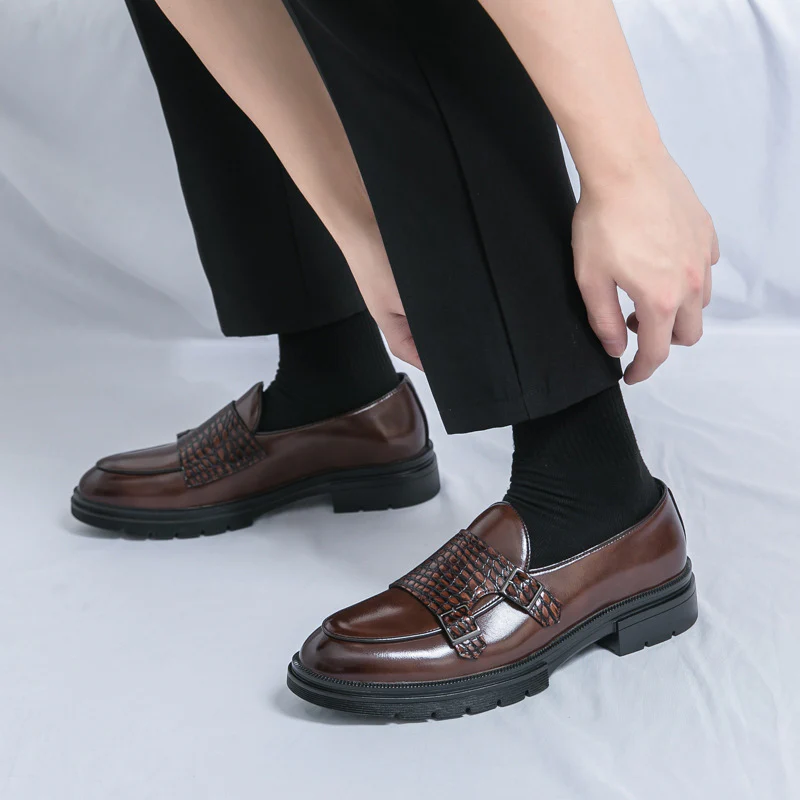 Damen elegante Mokassins mit modischen Schnallen und robustem Profil Heidi Mode - Image 3