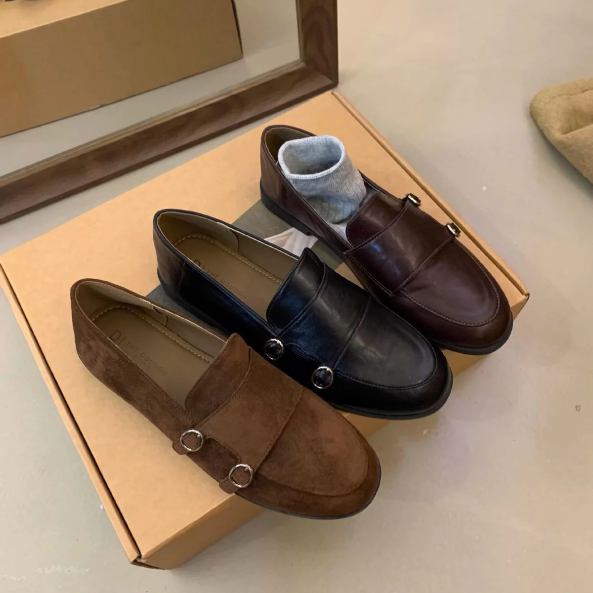 Damen Elegante Mokassins mit modischer Schnallenverzierung Heidi Mode - Image 2