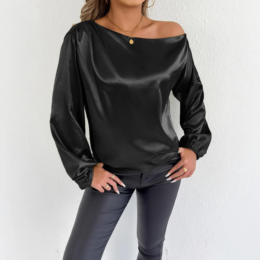 Damen elegante Off-Shoulder Bluse mit weiten Ärmeln Heidi Mode - Image 2