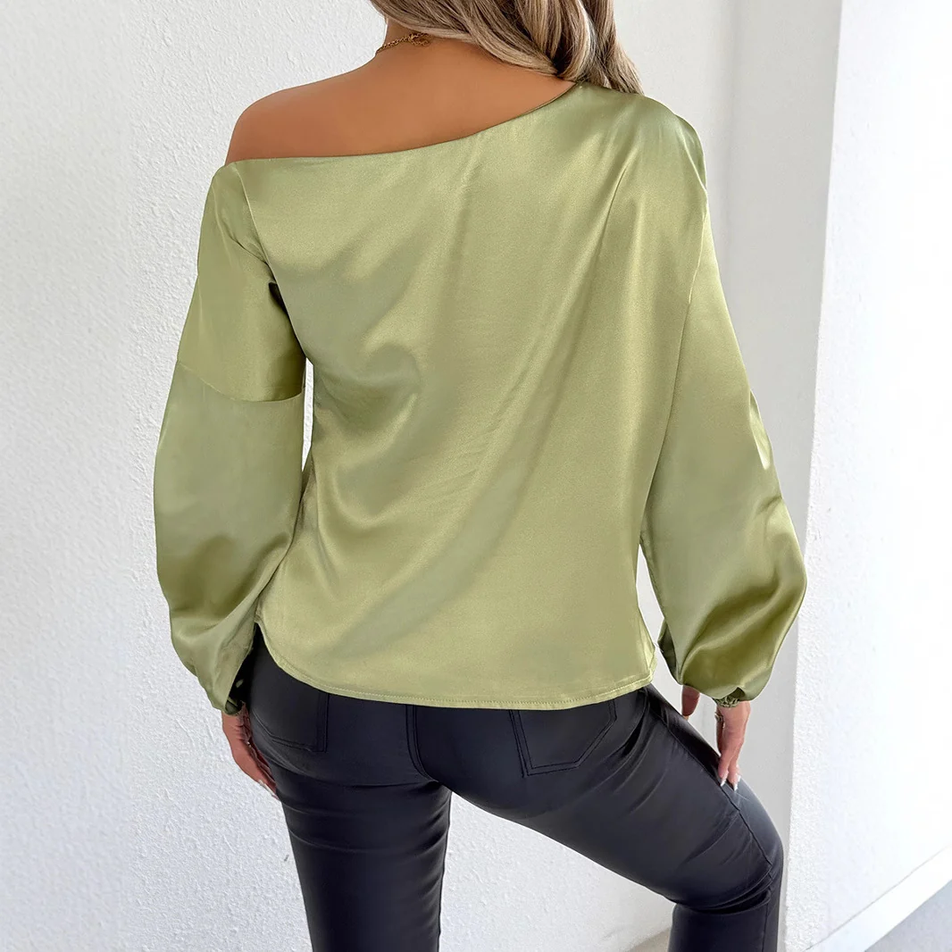 Damen elegante Off-Shoulder Bluse mit weiten Ärmeln Heidi Mode - Image 3