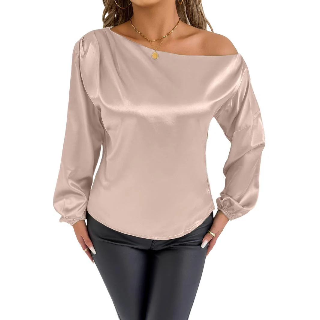 Damen elegante Off-Shoulder Bluse mit weiten Ärmeln Heidi Mode - Image 4