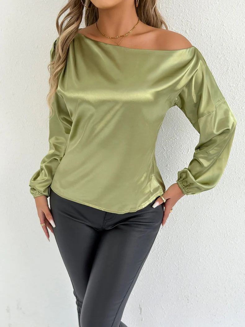 Damen elegante Off-Shoulder Bluse mit weiten Ärmeln Heidi Mode - Image 7