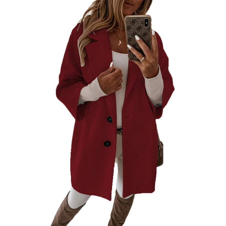 Damen elegante oversized Jacke mit doppelter Knopfleiste Heidi-Mode - Image 3