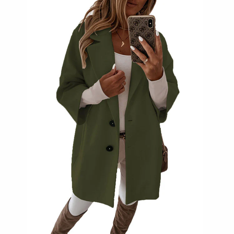 Damen elegante oversized Jacke mit doppelter Knopfleiste Heidi-Mode - Image 7