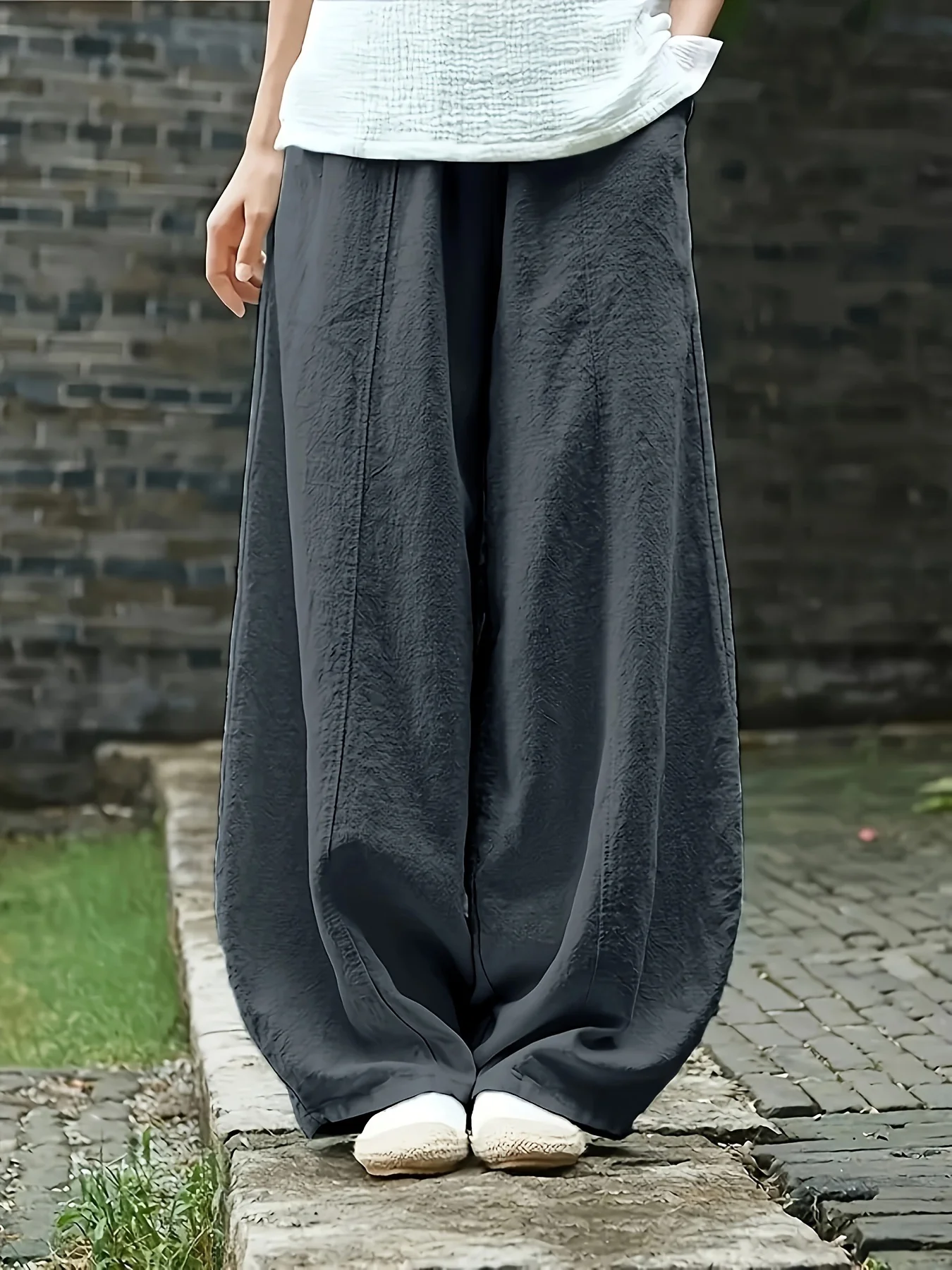 Damen Elegante Palazzo-Hose mit bequemer Passform und lockerem Schnitt Heidi-Mode - Image 6