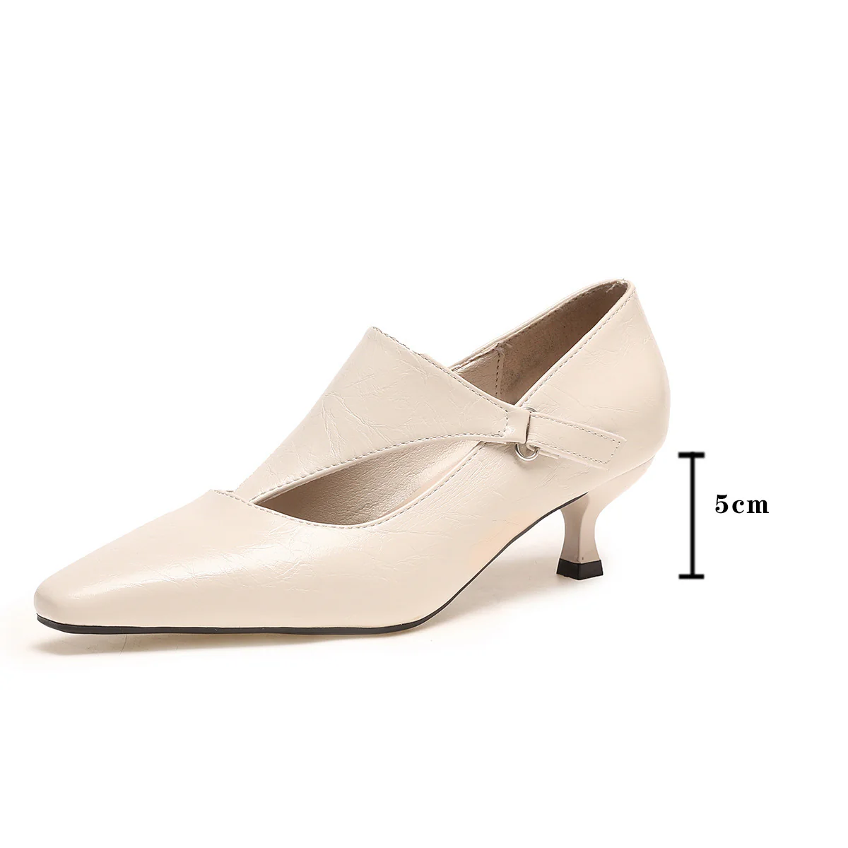 Damen elegante Peeptoe-Ballerinas mit modischem Riemen und komfortablem Absatz Heidi Mode - Image 5