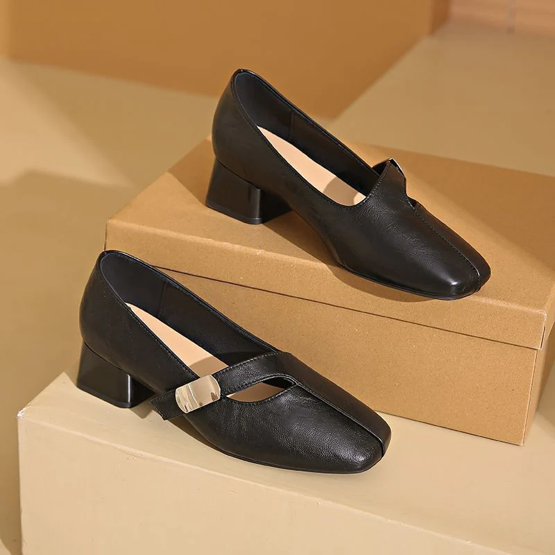 Damen Elegante Plateau-Pumps mit modischem Schnallen-Detail Heidi Mode - Image 4