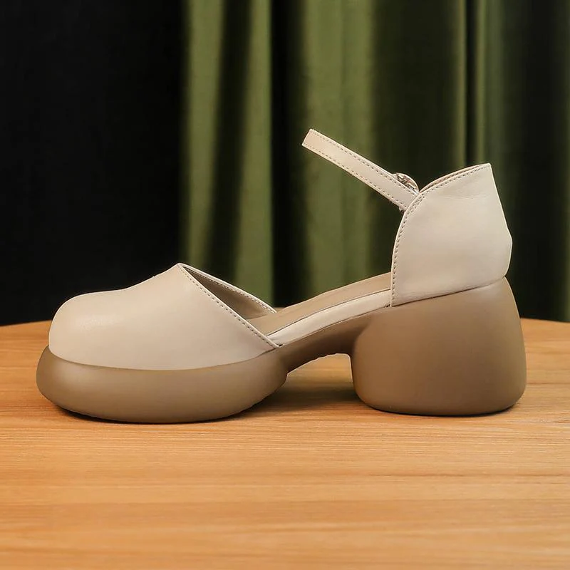 Damen elegante Plateau-Sandalen mit verstellbarem Riemen und bequemer Sohle Heidi Mode - Image 3