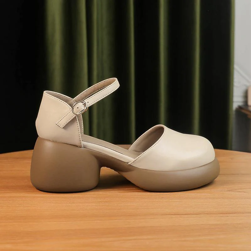 Damen elegante Plateau-Sandalen mit verstellbarem Riemen und bequemer Sohle Heidi Mode - Image 4