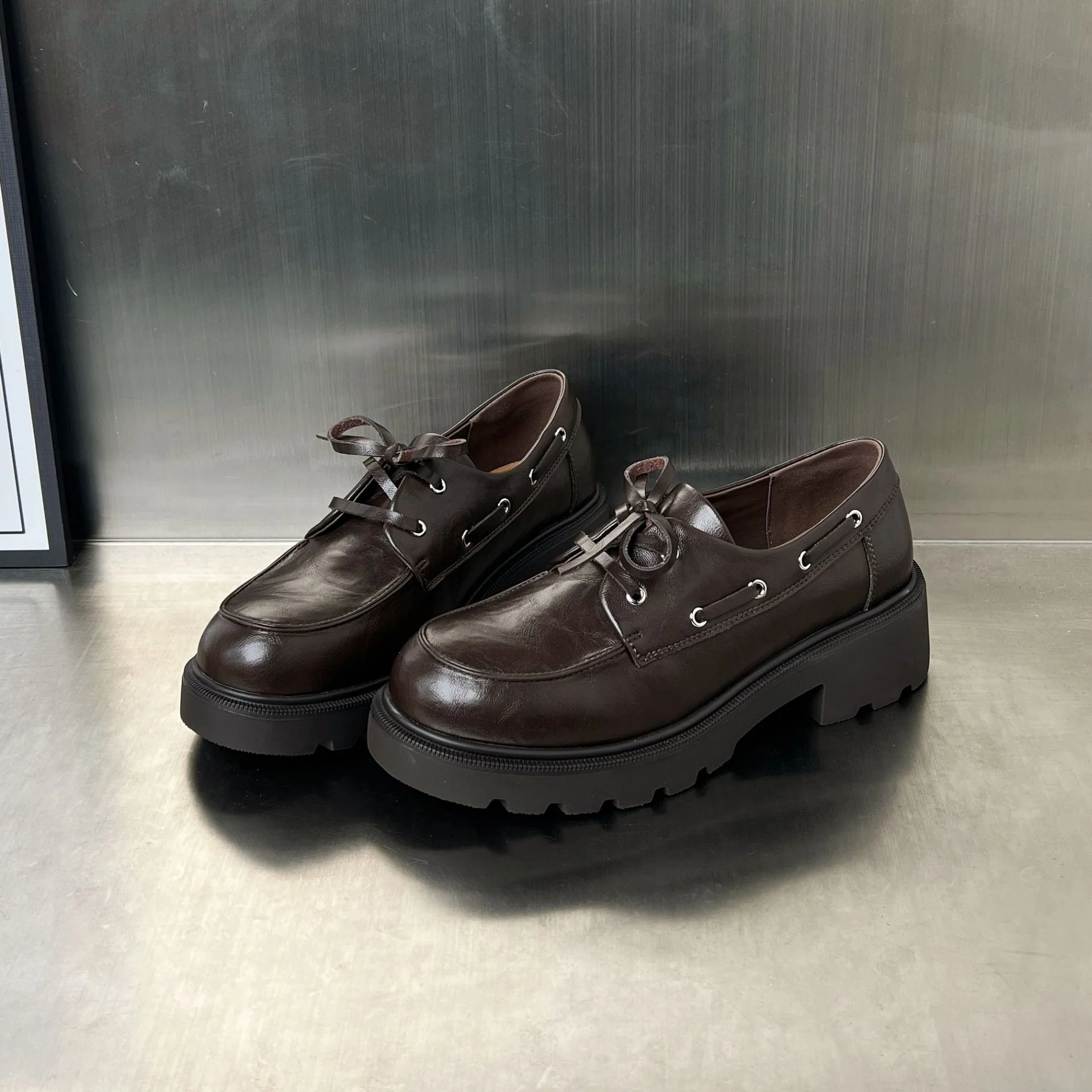 Damen elegante Plateau Schnürschuhe mit stabiler Sohle und modischem Design Heidi Mode - Image 6