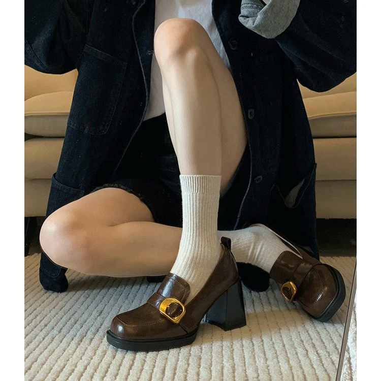 Damen elegante Plateaupumps mit schickem Schnallenakzent Heidi Mode - Image 2