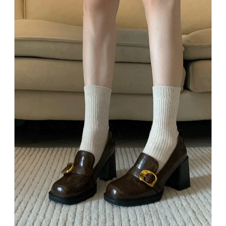 Damen elegante Plateaupumps mit schickem Schnallenakzent Heidi Mode - Image 4