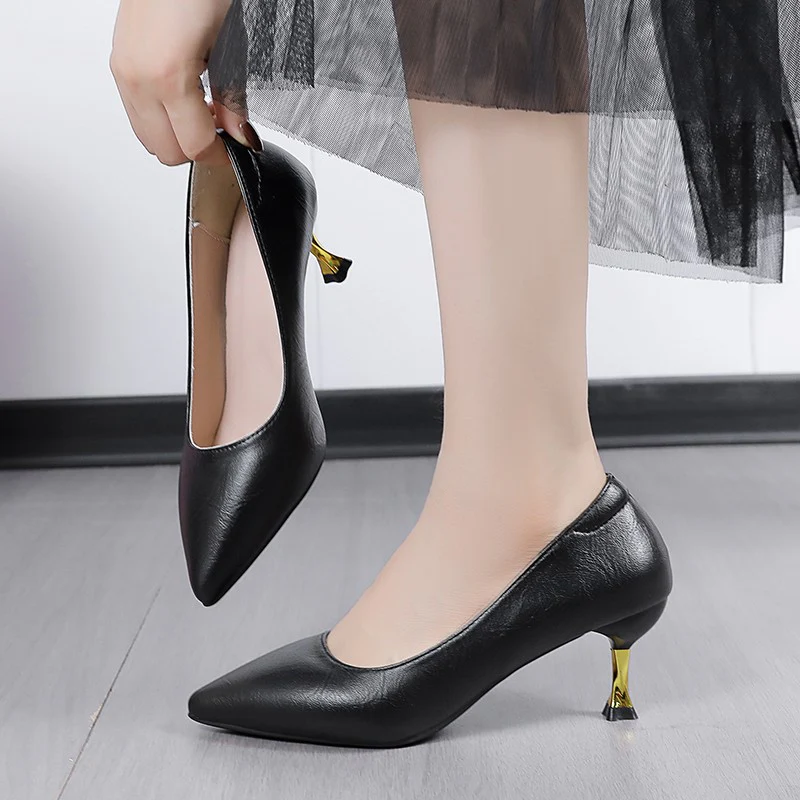 Damen Elegante Pumps mit einzigartigem Absatzdesign Heidi Mode - Image 3