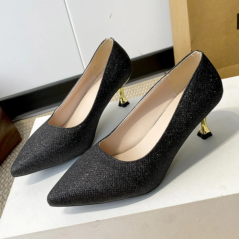 Damen Elegante Pumps mit funkelndem Akzent und geschwungenem Absatz Heidi Mode - Image 2