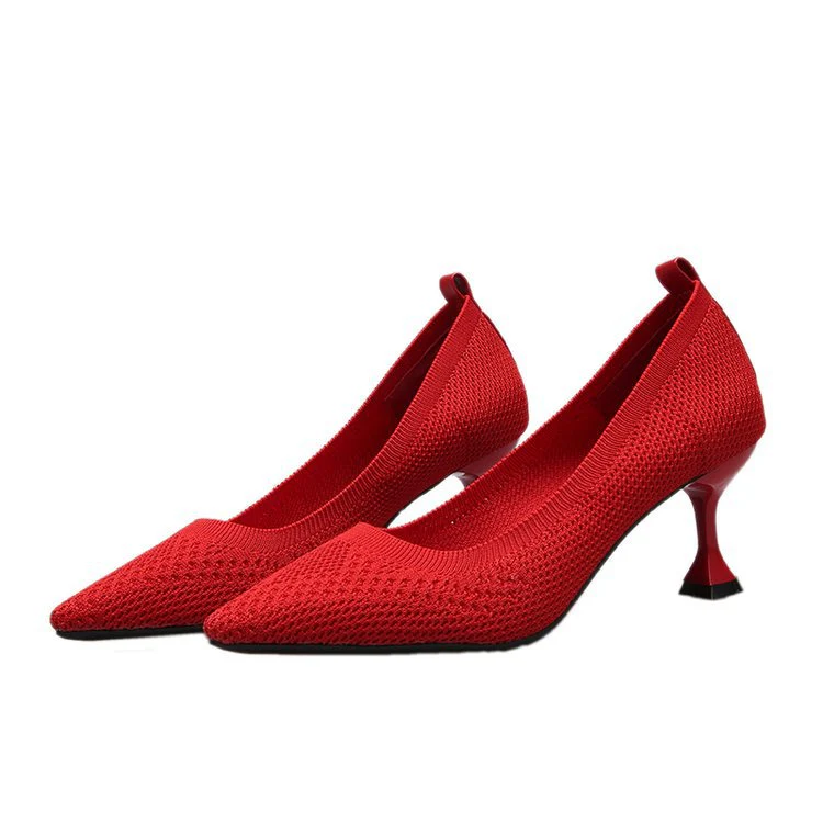 Damen Elegante Pumps mit Innovativem Strickdesign und Hohem Absatz Heidi-Mode - Image 6
