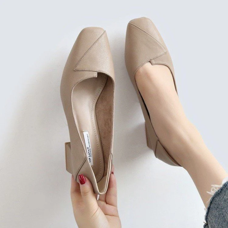 Damen Elegante Pumps mit modernem, spitzen Design und blockierten Absatz Heidi Mode