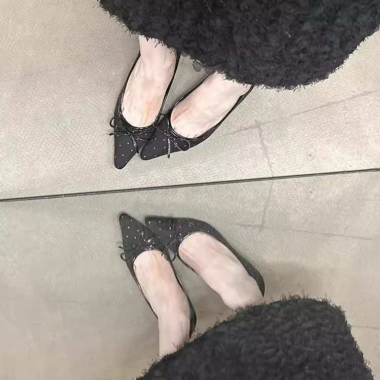 Damen elegante Pumps mit modischem Schleifen-Detail und Glitzerelementen Heidi Mode - Image 4