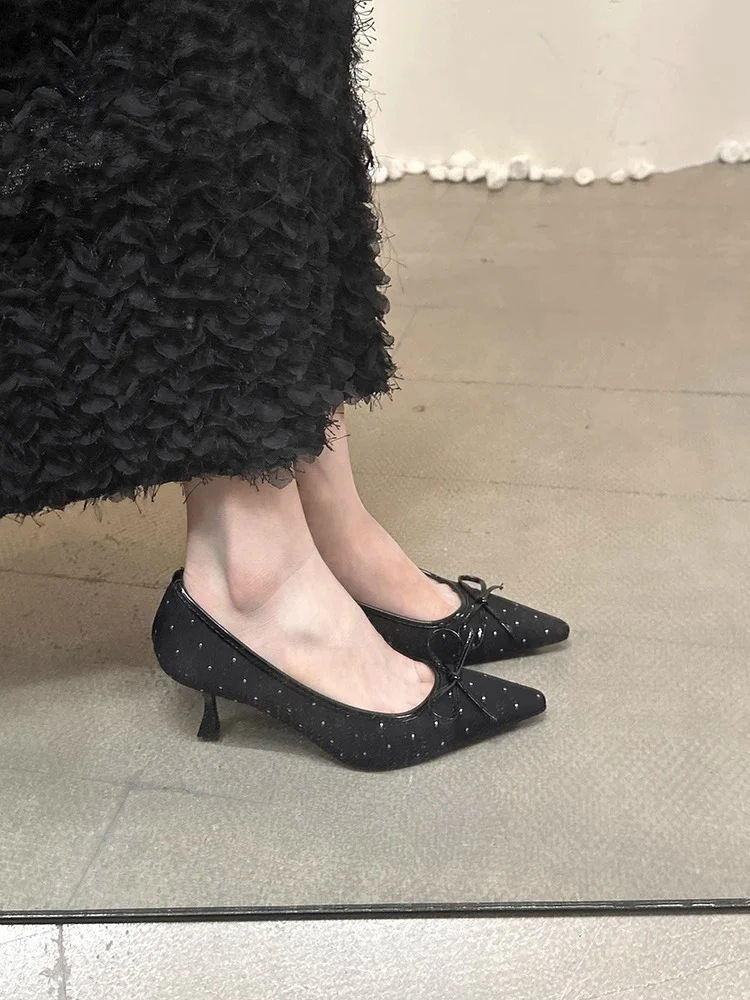 Damen elegante Pumps mit modischem Schleifen-Detail und Glitzerelementen Heidi Mode - Image 6