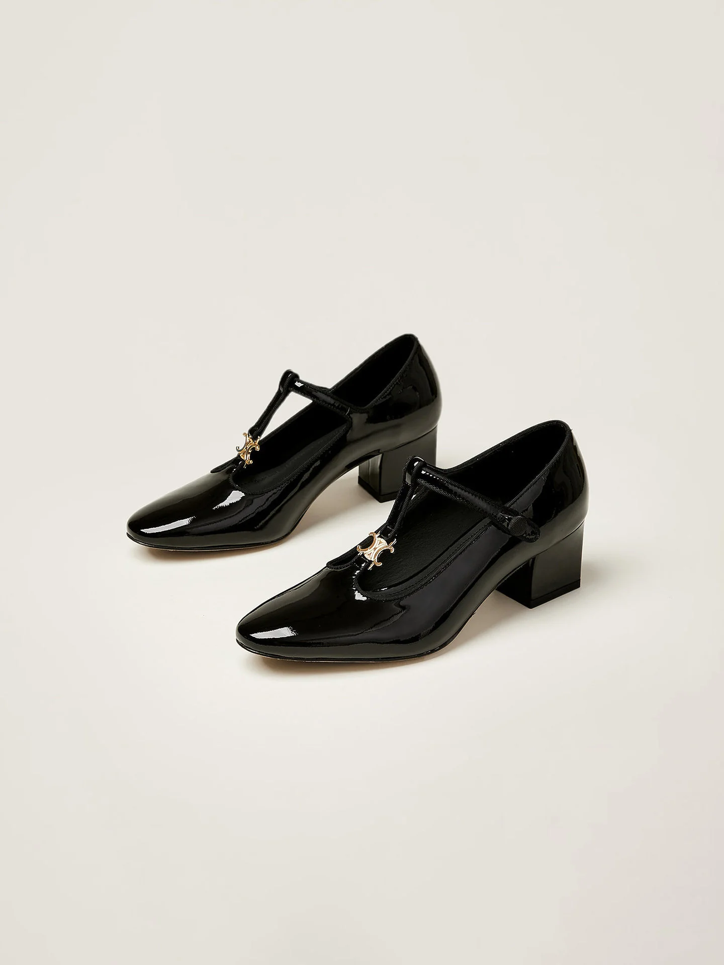 Damen elegante Pumps mit modischem T-Riemen und glänzender Oberfläche Heidi Mode - Image 6