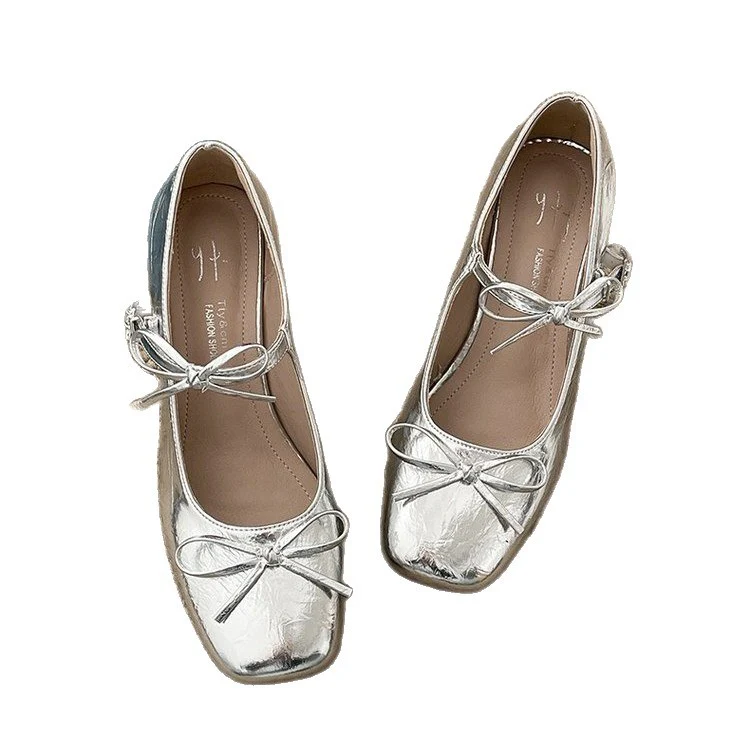 Damen Elegante Pumps mit zarter Schleifenverzierung und glitzernder Oberfläche Heidi Mode - Image 5