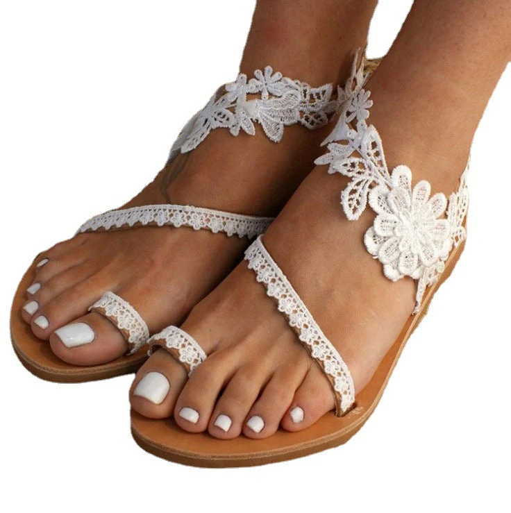 Damen Elegante Sandalen mit Floralen Spitzendetails und Verstellbaren Riemen Heidi-Mode - Image 5