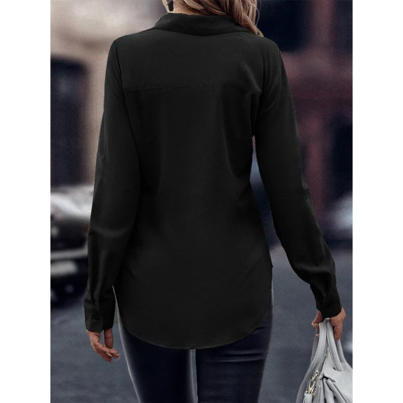 Damen elegante Satinbluse mit klassischem Kragen und zeitlosem Schnitt Heidi Mode - Image 12