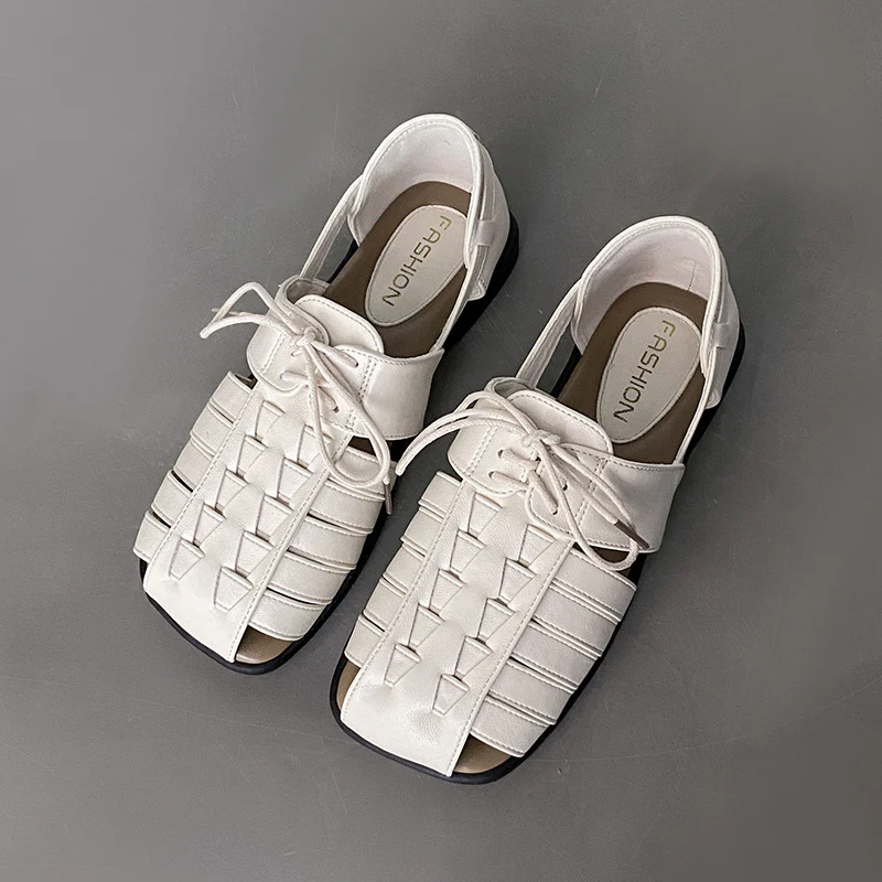 Damen elegante Schnürsandalen mit offenem Zehenbereich Heidi Mode - Image 2