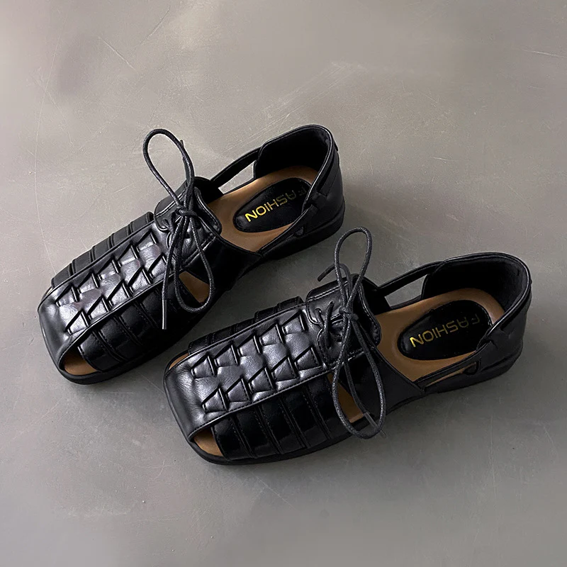 Damen elegante Schnürsandalen mit offenem Zehenbereich Heidi Mode - Image 7