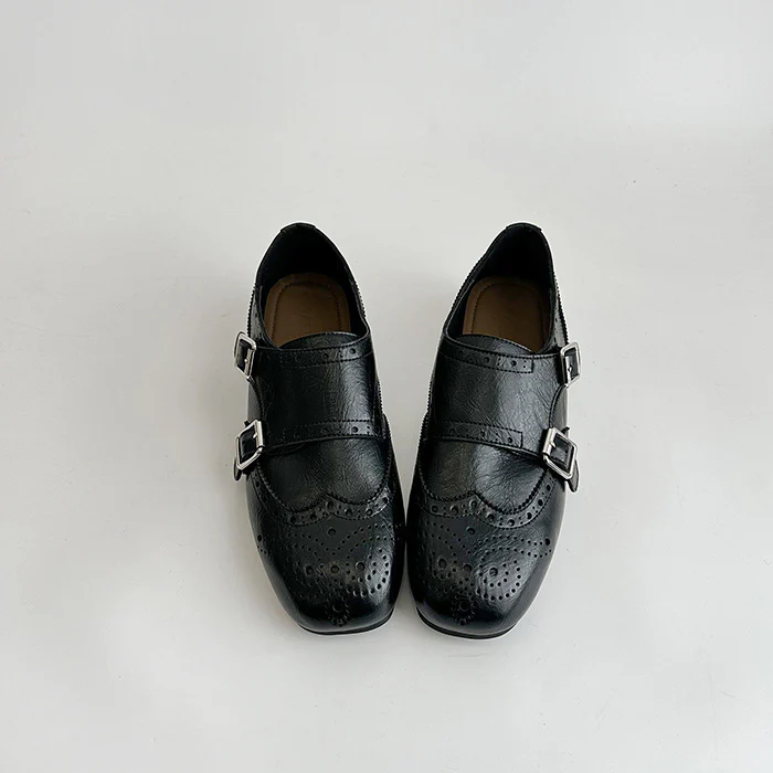 Damen elegante Schnürschuhe mit doppeltem Riemen und dekorativer Broguierung Heidi Mode - Image 6