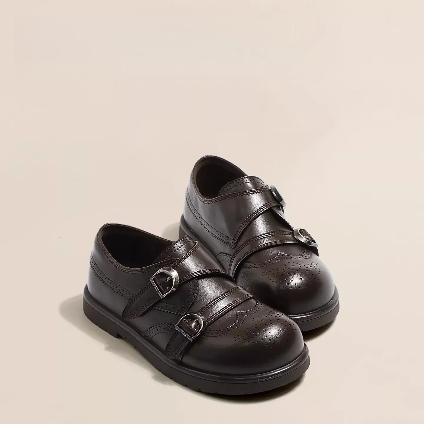 Damen Elegante Schnürschuhe mit doppeltem Riemen und feiner Perforation Heidi Mode - Image 4