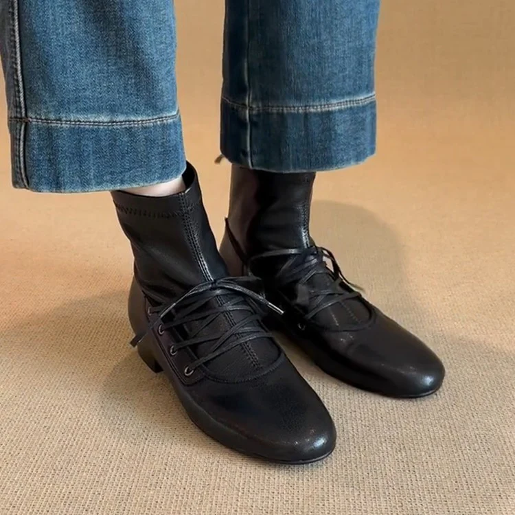 Damen elegante Schnürstiefel mit praktischer Reißverschlussöffnung Heidi Mode - Image 2