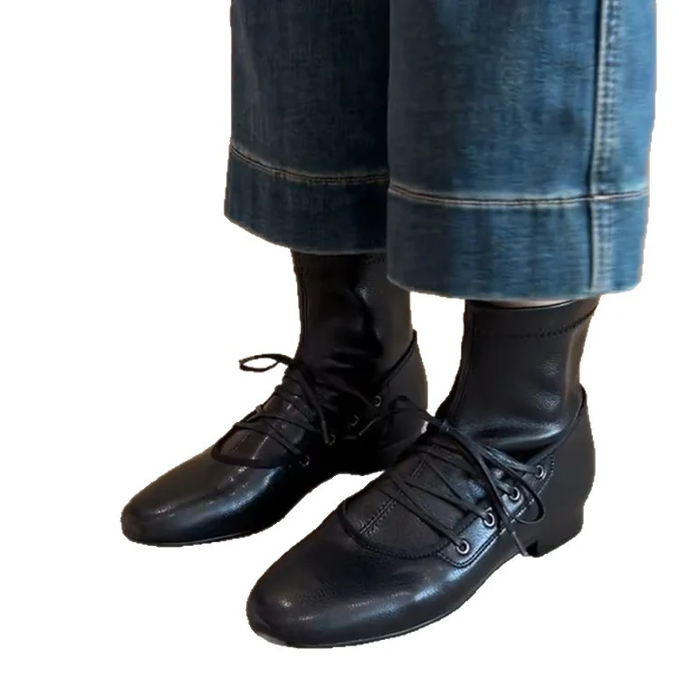 Damen elegante Schnürstiefel mit praktischer Reißverschlussöffnung Heidi Mode - Image 5