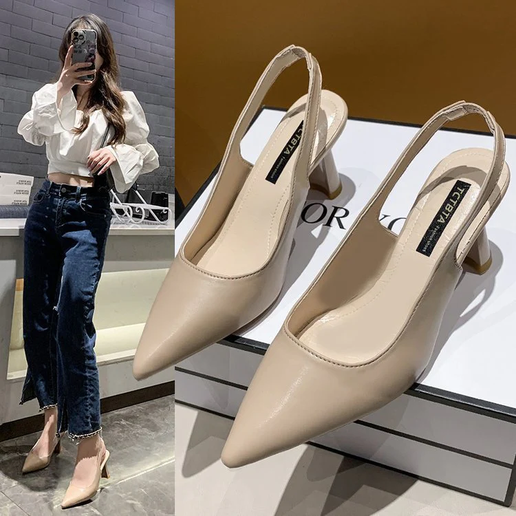 Damen Elegante Sling-Pumps mit modischem Blockabsatz und luxuriösem Obermaterial Heidi Mode - Image 2
