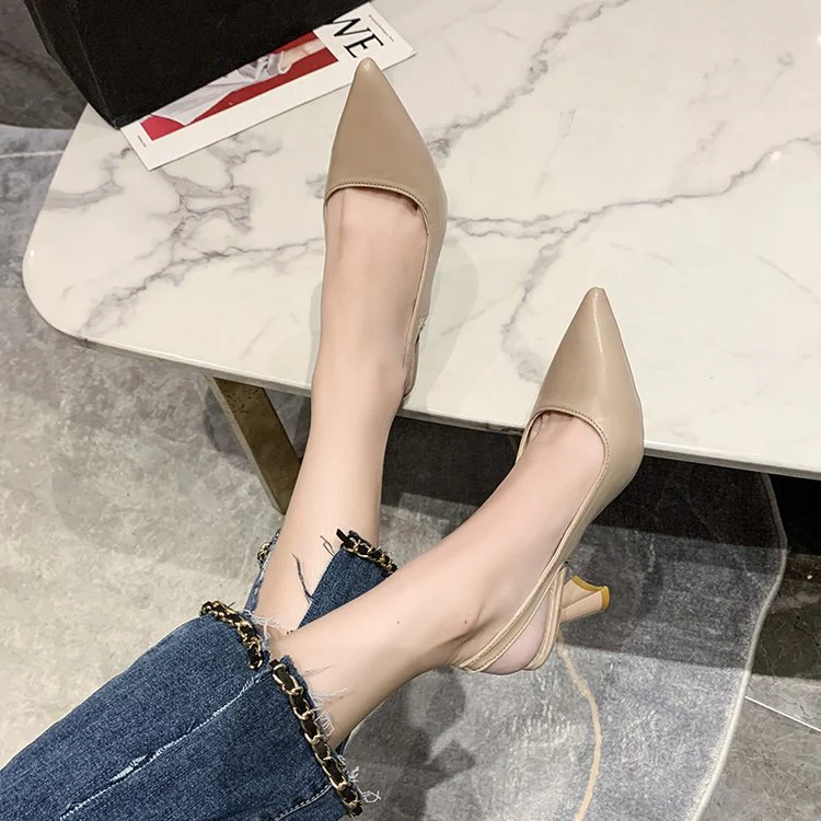 Damen Elegante Sling-Pumps mit modischem Blockabsatz und luxuriösem Obermaterial Heidi Mode - Image 4