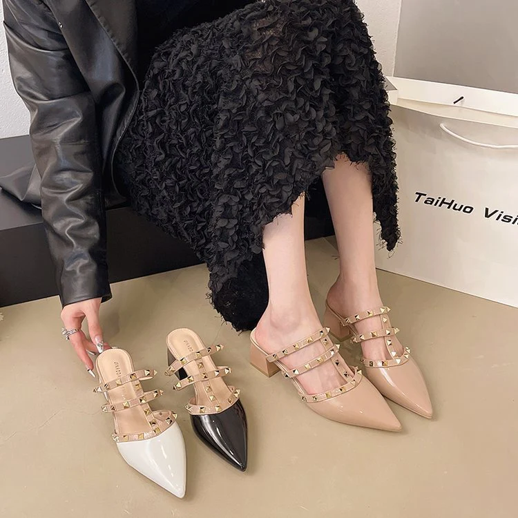 Damen Elegante Sling-Pumps mit modischen Nieten-Details Heidi Mode - Image 4