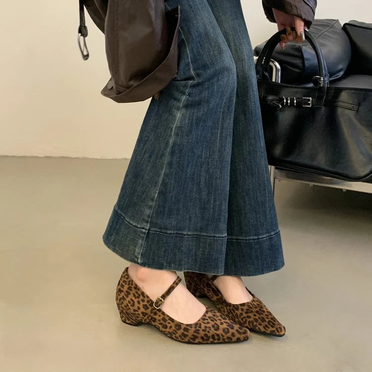 Damen elegante Slingback Ballerinas mit modischem Riemchen und hochwertigem Veloursleder Heidi Mode - Image 4