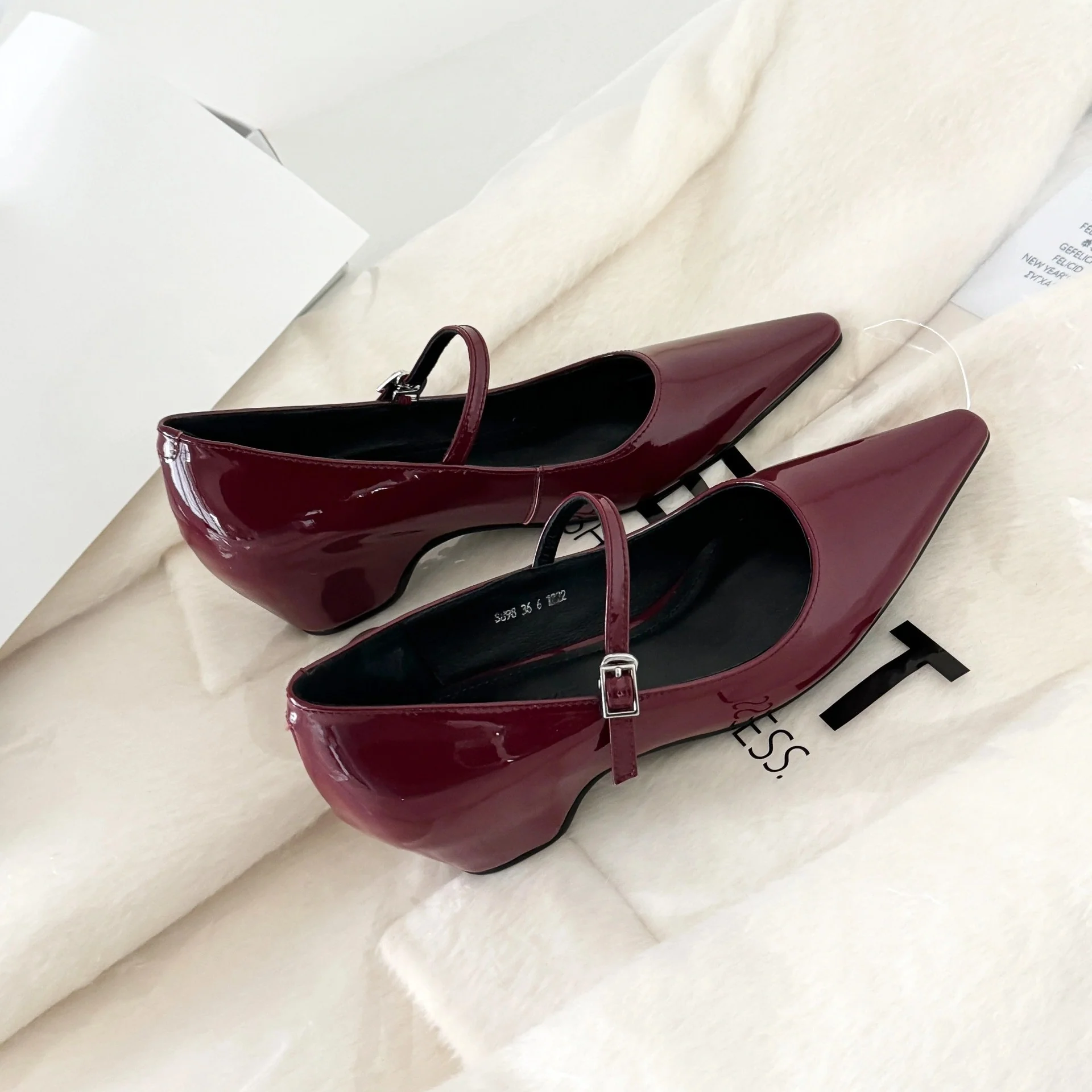 Damen elegante Slingback-Ballerinas mit modischem Riemen und spitzem Fußteil Heidi Mode - Image 6