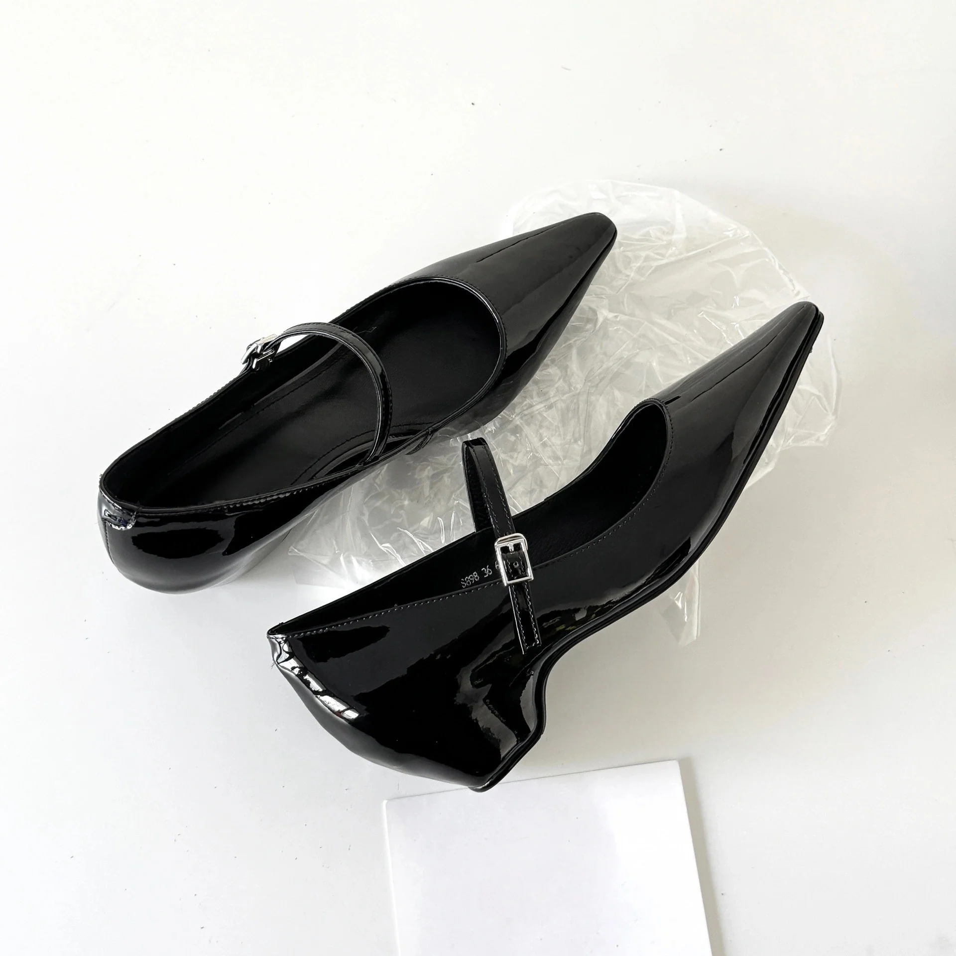 Damen elegante Slingback-Ballerinas mit modischem Riemen und spitzem Fußteil Heidi Mode - Image 7