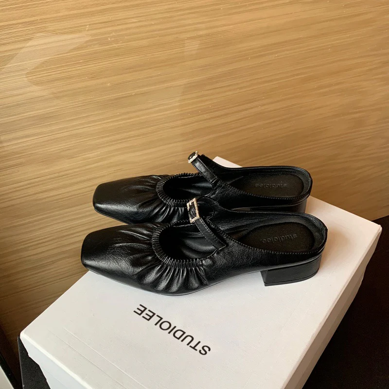 Damen elegante Slingback-Ballerinas mit modischem Rüschendesign Heidi Mode - Image 6