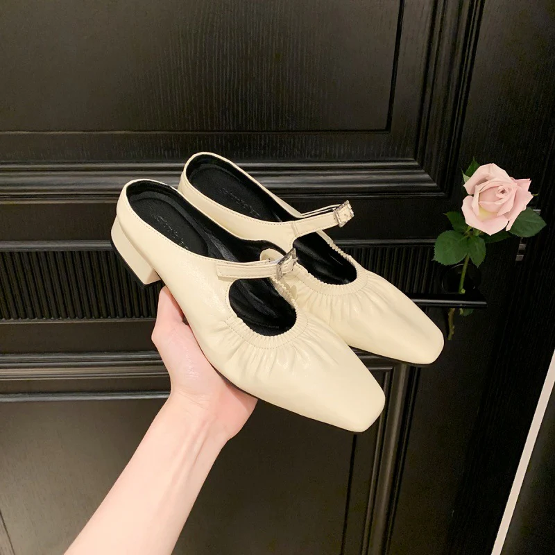 Damen elegante Slingback-Ballerinas mit modischem Rüschendesign Heidi Mode - Image 8