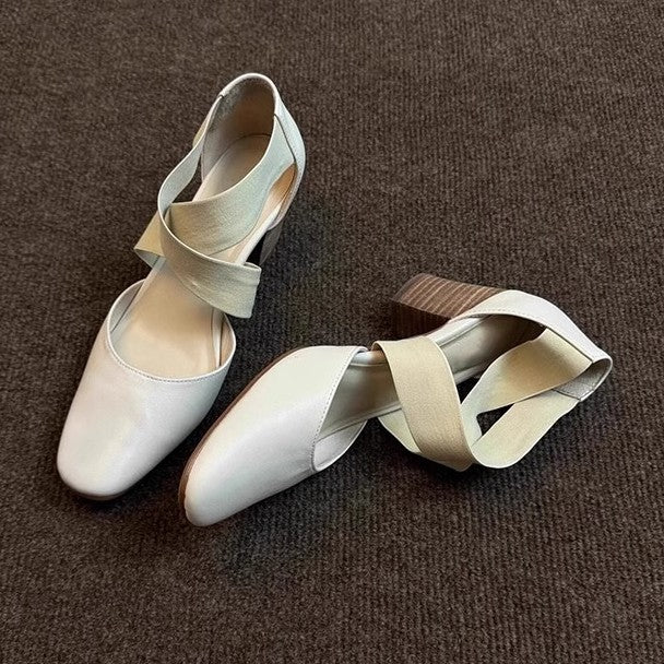 Damen Elegante Slingback-Pantoletten mit modischem Kreuzband Heidi Mode - Image 2
