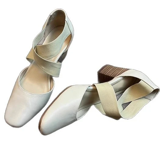 Damen Elegante Slingback-Pantoletten mit modischem Kreuzband Heidi Mode - Image 5