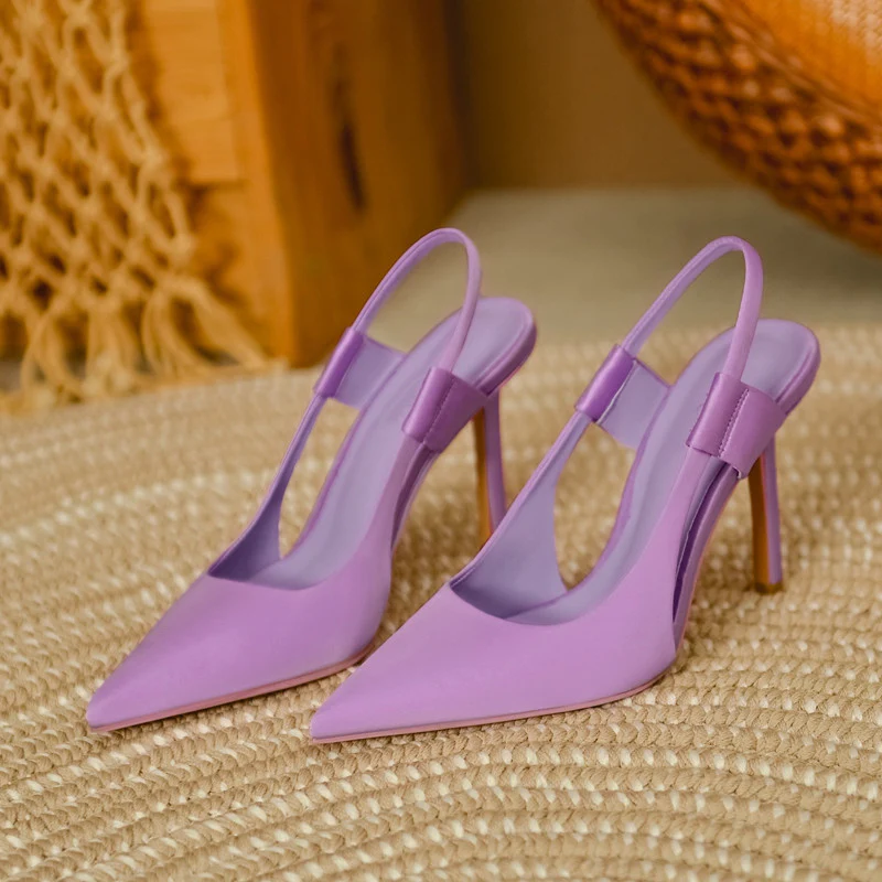 Damen Elegante Slingpumps mit spitzem Schnitt und hohem Absatz Heidi Mode - Image 8
