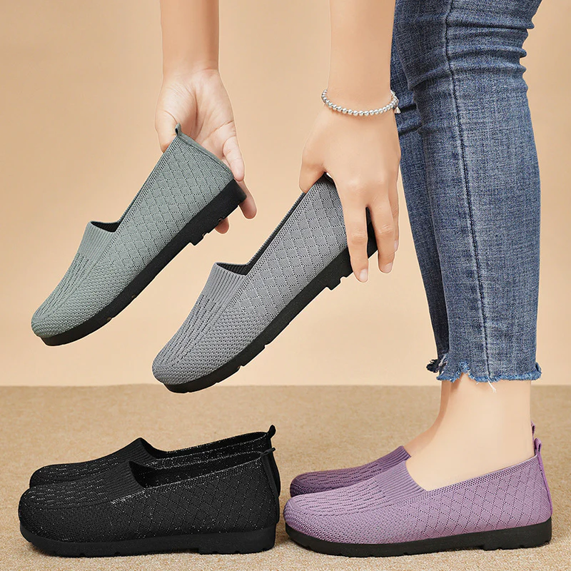 Damen elegante Slip-On Schuhe mit atmungsaktivem Strickdesign Heidi Mode - Image 4