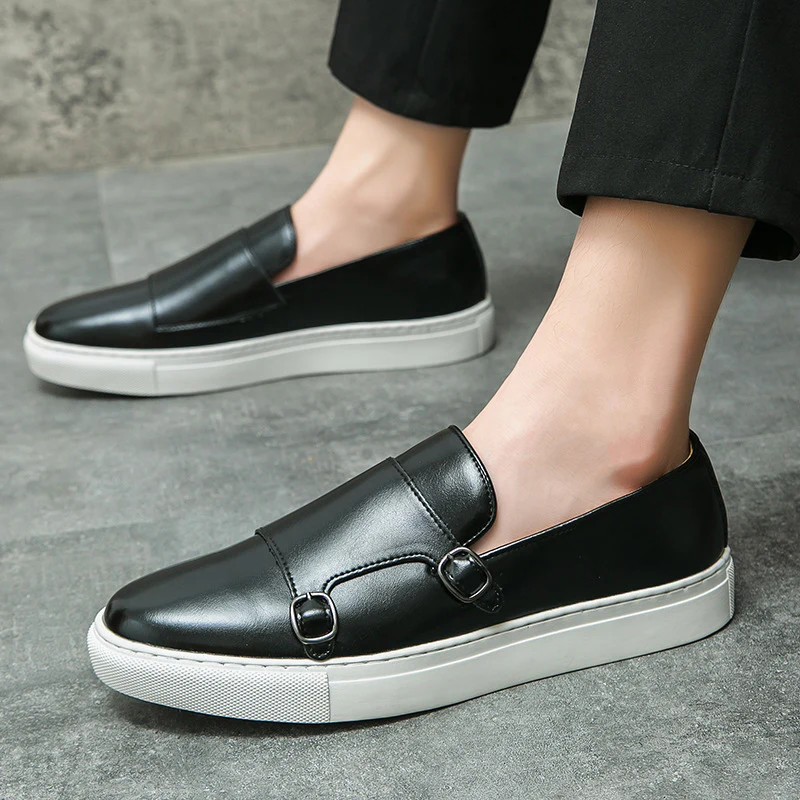Damen Elegante Slip-On Schuhe mit dekorativen Schnallen aus hochwertigem Leder Heidi Mode - Image 4